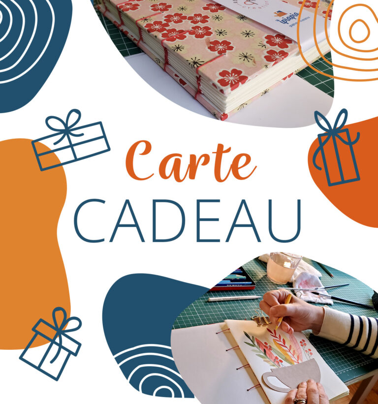 Carte cadeau - offrir un atelier d'initiation à la reliure et à l'aquarelle