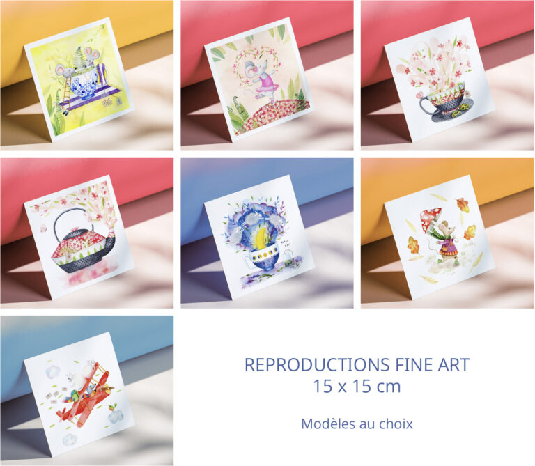 Modèles reproductions fine art 15 x 15 cm ipiapia