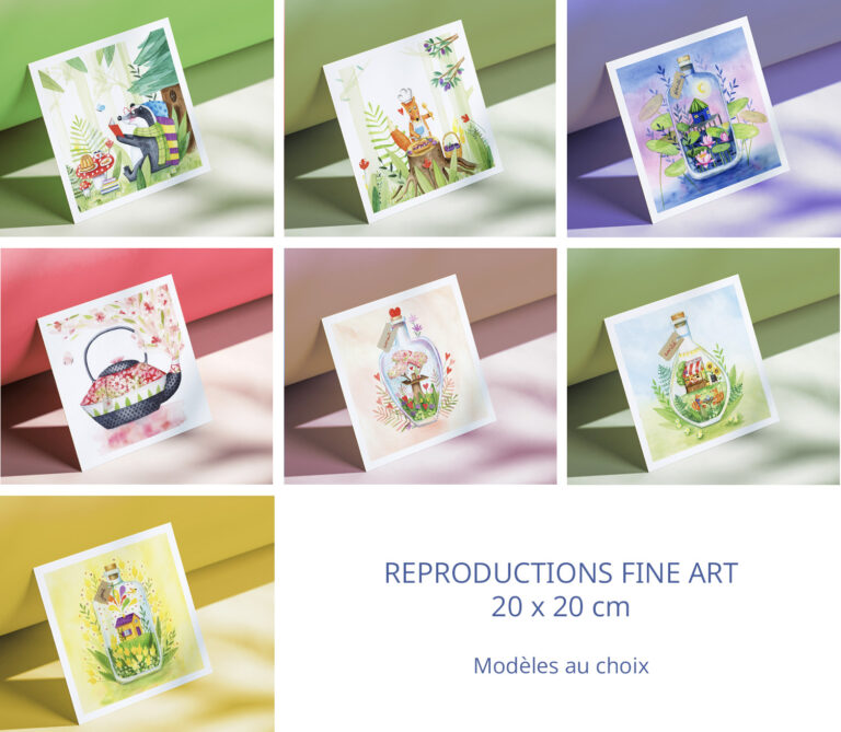 Modèles reproductions fine art 20 x 20 cm ipiapia